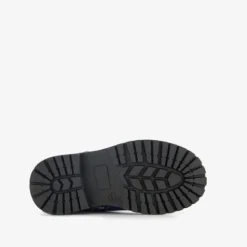 Stap Leren meisjes biker boots met glitters paars Clearance