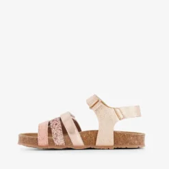 Groot Leren meisjes bio sandalen met glitters goud Hot