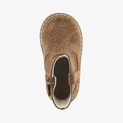 Stap Leren meisjes boots met stippen bruin Discount