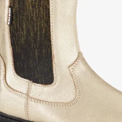 Braqeez Leren meisjes Chelsea boots goud Clearance