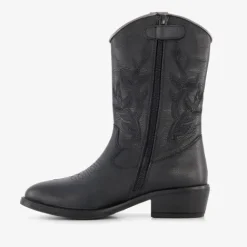 Groot Leren meisjes cowboylaarsjes zwart New