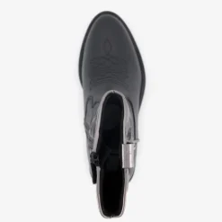 Groot Leren meisjes cowboylaarsjes zwart New