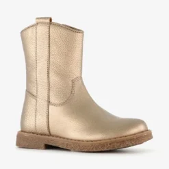 Groot Leren meisjes enkellaarzen goud