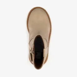 Groot Leren meisjes enkellaarzen goud