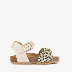 Groot Leren meisjes sandalen goud dierenprint Discount