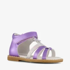 TwoDay Leren meisjes sandalen metallic paarse New