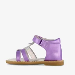 TwoDay Leren meisjes sandalen metallic paarse New