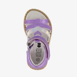 TwoDay Leren meisjes sandalen metallic paarse New