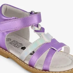 TwoDay Leren meisjes sandalen metallic paarse New
