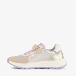 TwoDay Leren meisjes sneakers beige zilver Sale