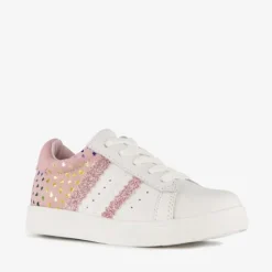 TwoDay Leren meisjes sneakers met hartjes