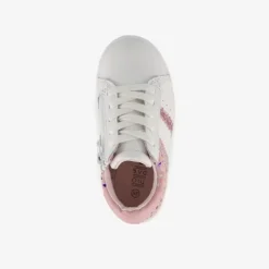TwoDay Leren meisjes sneakers met hartjes