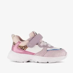Braqeez Leren meisjes sneakers metallic pastel