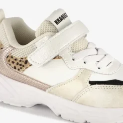 Braqeez Leren meisjes sneakers panterprint goud Outlet