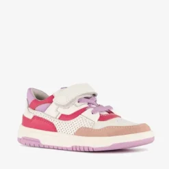 TwoDay Leren meisjes sneakers wit roze Discount