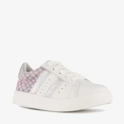 TwoDay Leren meisjes sneakers wit roze New