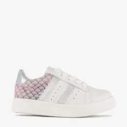TwoDay Leren meisjes sneakers wit roze New
