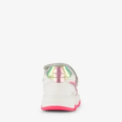 Braqeez Leren meisjes sneakers wit roze