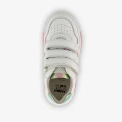 Braqeez Leren meisjes sneakers wit roze