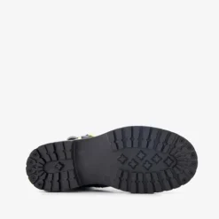 Braqeez Leren meisjes veterboots zwart Discount