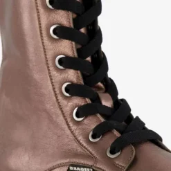 Braqeez Leren meisjes veterboots roségoud Sale