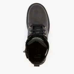 Braqeez Leren meisjes veterboots zwart Discount