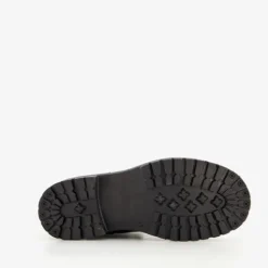 Braqeez Leren meisjes veterboots zwart Clearance