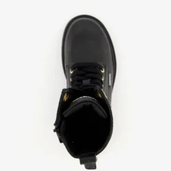 Braqeez Leren meisjes veterboots zwart Clearance