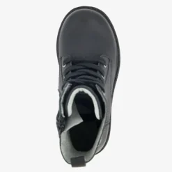 Stap Leren meisjes veterboots met hartje zwart