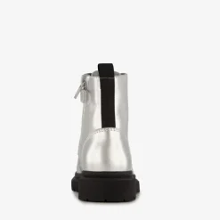 TwoDay Leren meisjes veterboots zilver Hot