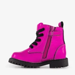 TwoDay Leren meisjes veterboots roze Clearance