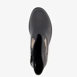 Braqeez Leren meisjes western boots zwart New