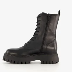 Harper Leren veterboots met dikke zool zwart Online
