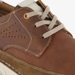 Hush Puppies Leren veterschoenen bruin wit Outlet