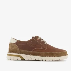 Hush Puppies Leren veterschoenen bruin wit Outlet