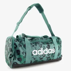 Adidas Linear Graphic Duffel Small sporttas met print groen Clearance