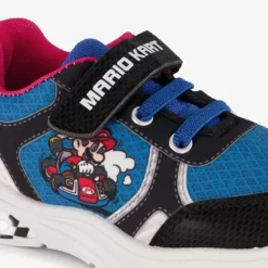 Super Mario Bros Mario Kart jongens sneakers met lichtjes blauw Clearance
