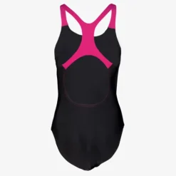 Speedo Medley Logo dames badpak zwart roze Sale