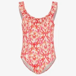 Osaga Meisjes badpak met print roze Hot