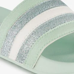 Scapino Meisjes badslippers met glitters mintgroen Outlet
