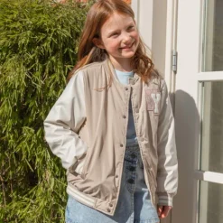 TwoDay Meisjes bomberjack beige wit Hot