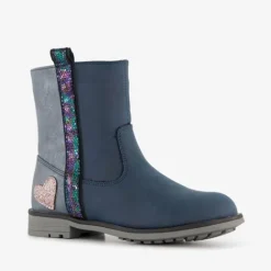 Blue Box Meisjes boots met glitters blauw grijs