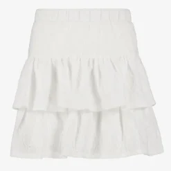 MyWay Meisjes broderie rok met ruches wit Hot