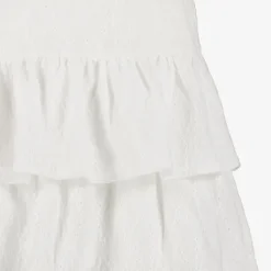 MyWay Meisjes broderie rok met ruches wit Hot