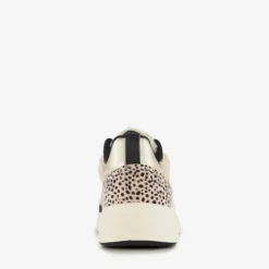 Blue Box Meisjes dad sneakers met teddy inzet beige zwart