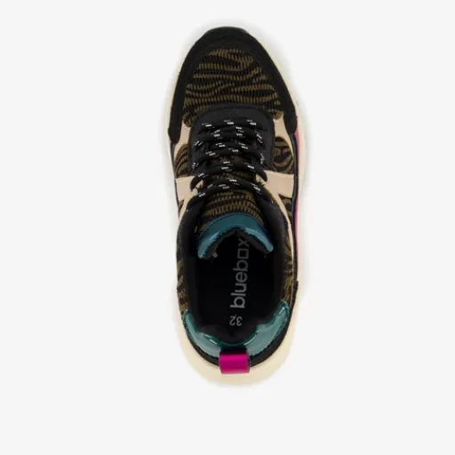 Blue Box Meisjes dad sneakers met dierenprint New