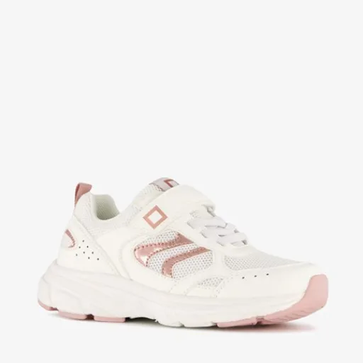 Blue Box Meisjes dad sneakers wit metallic roze