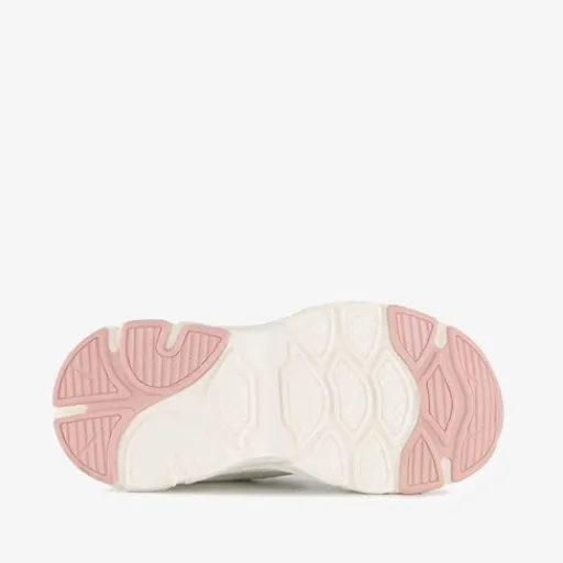 Blue Box Meisjes dad sneakers wit metallic roze