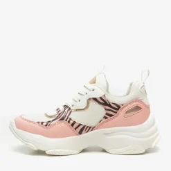 Blue Box Meisjes dad sneakers wit roze zebraprint Sale