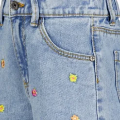 TwoDay Meisjes denim short met borduursels Best